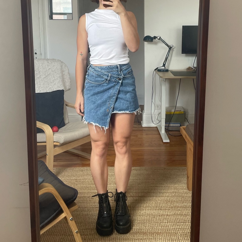 Ksubi Denim Rap Skirt